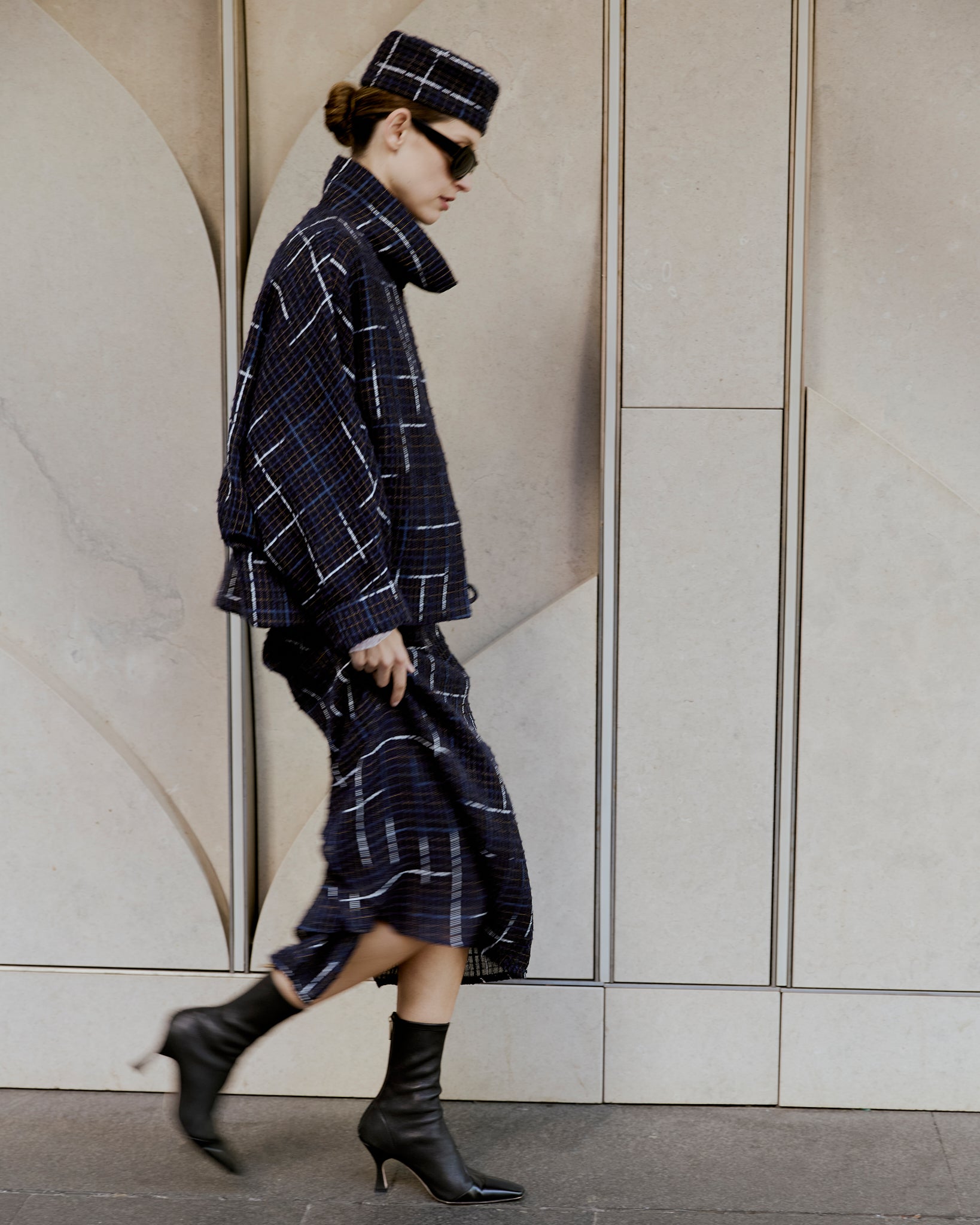 Sensuel Skirt - Navy Tweed