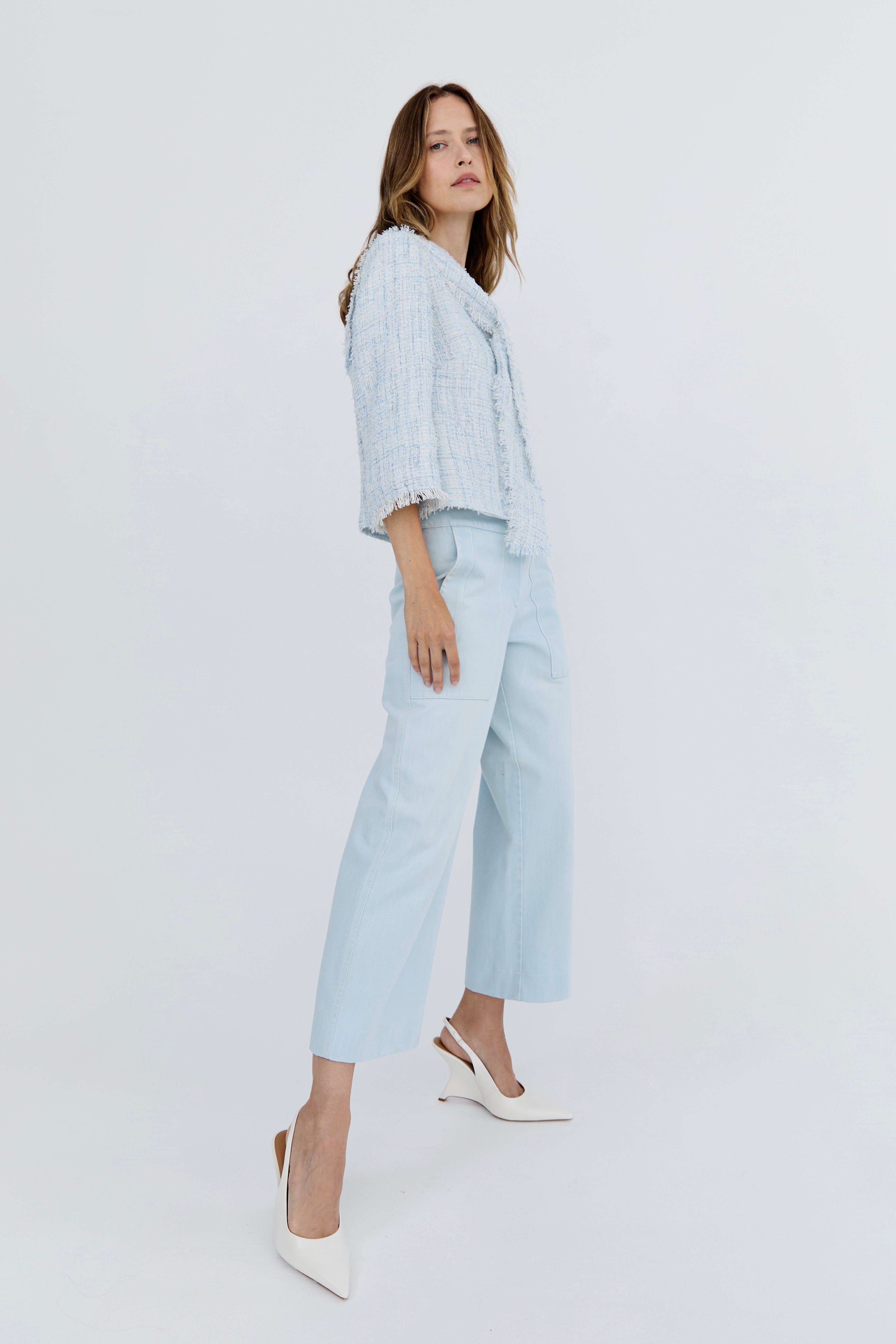 Marlene 4/8 Washed Denim Pant