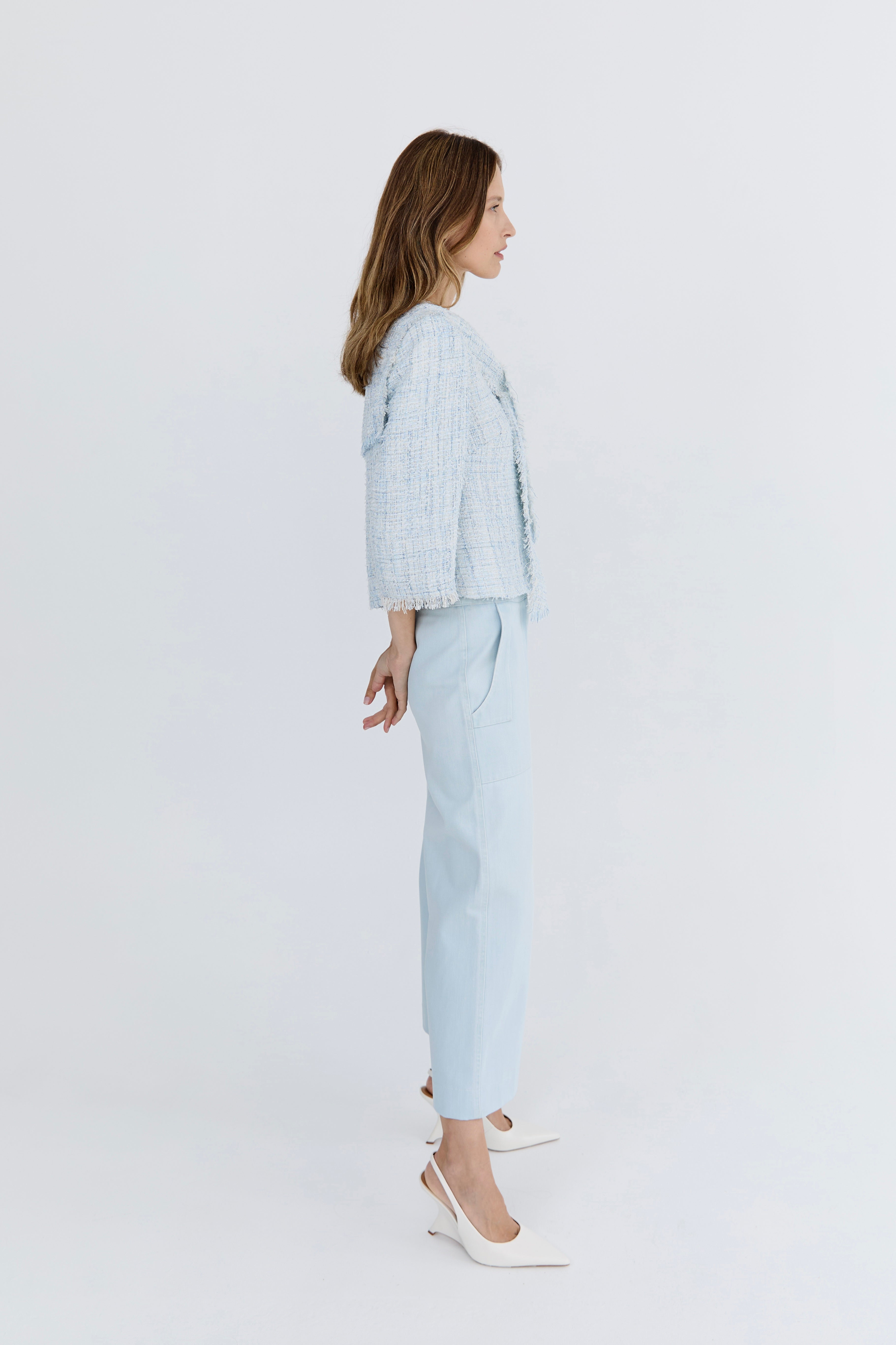 Marlene 4/8 Washed Denim Pant