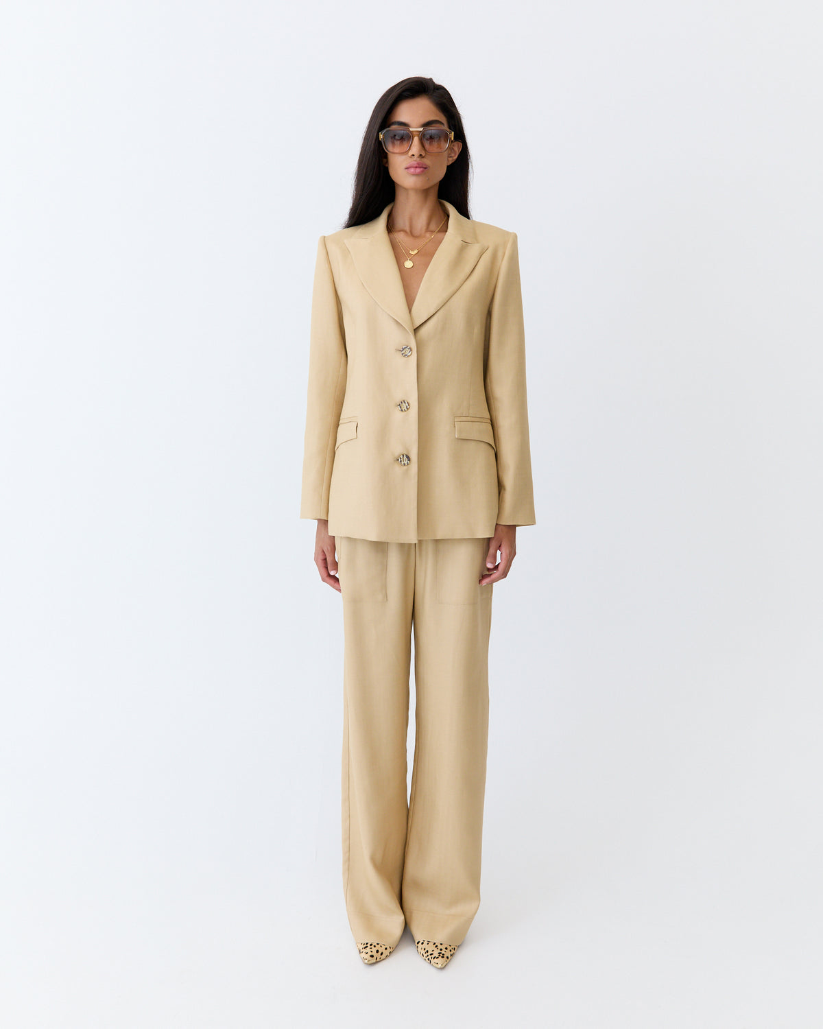 Marlene Pant - Caramel Herringbone