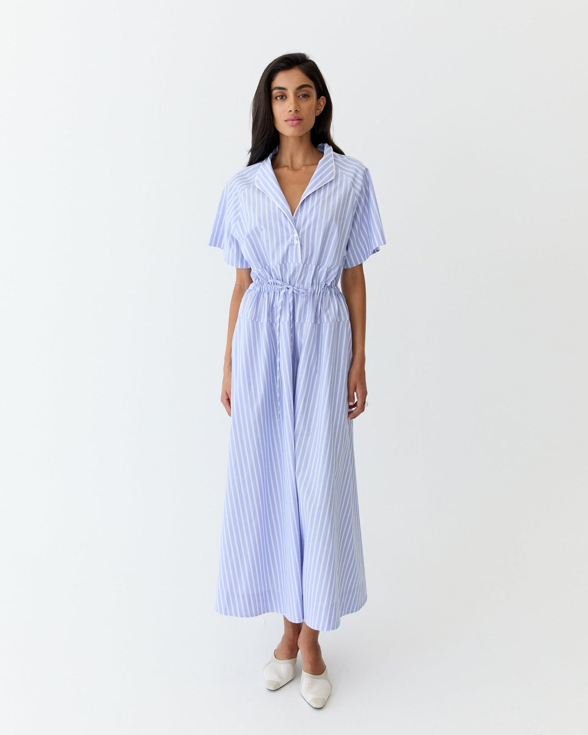 Esme Dress - Blue Stripe