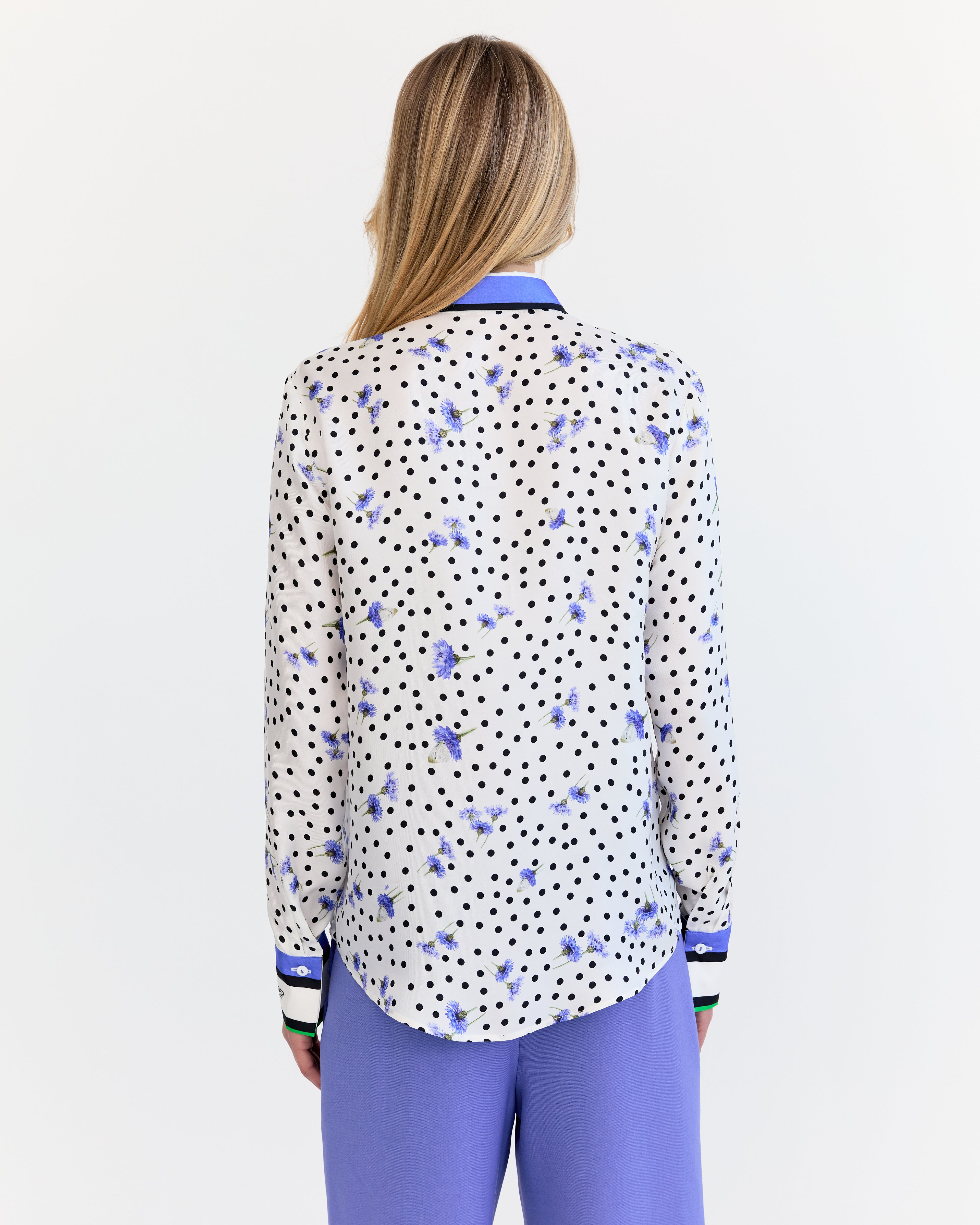 Teres Silk Shirt - Polka Dot Silk