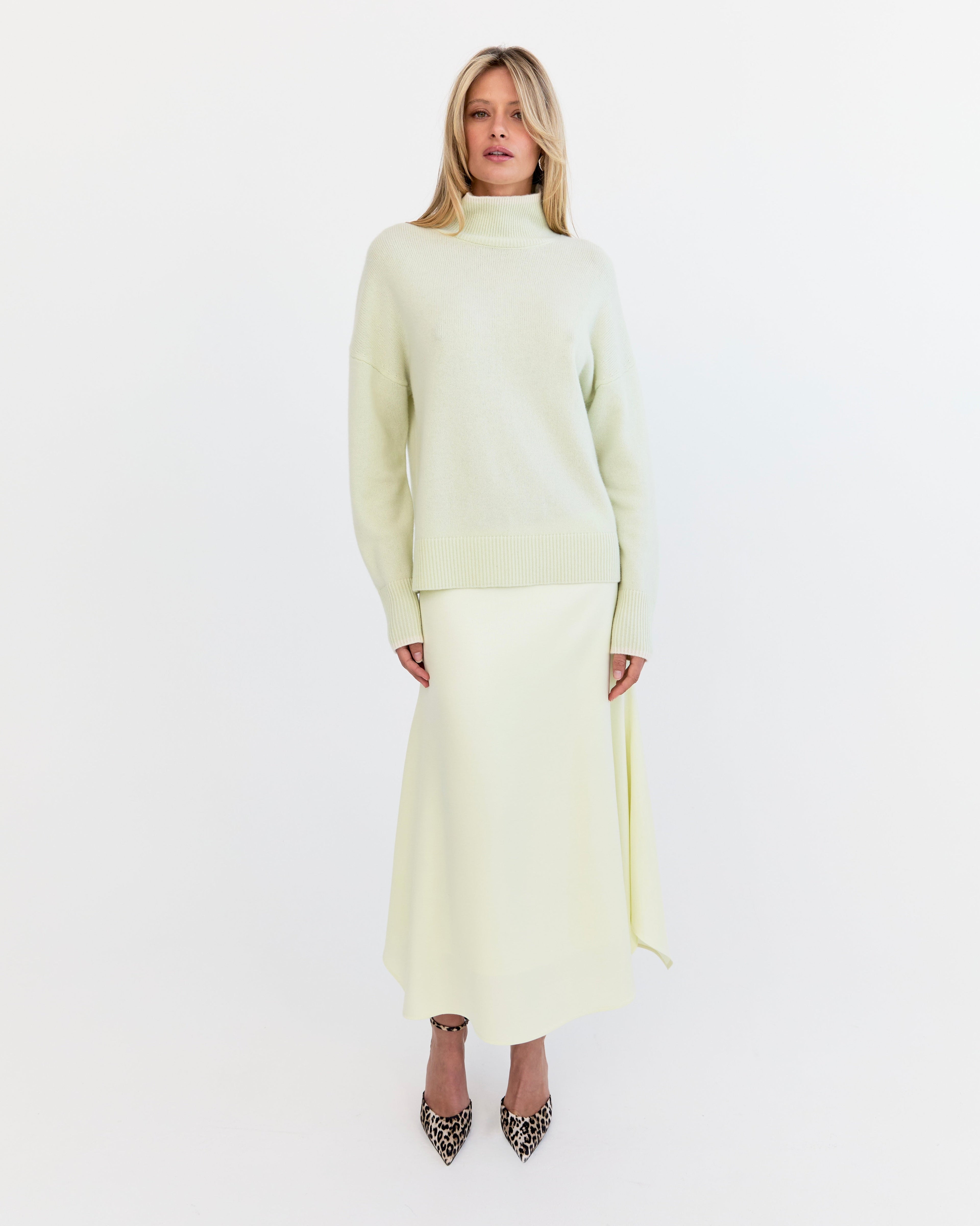 Chloe Cashmere Knit - Lime
