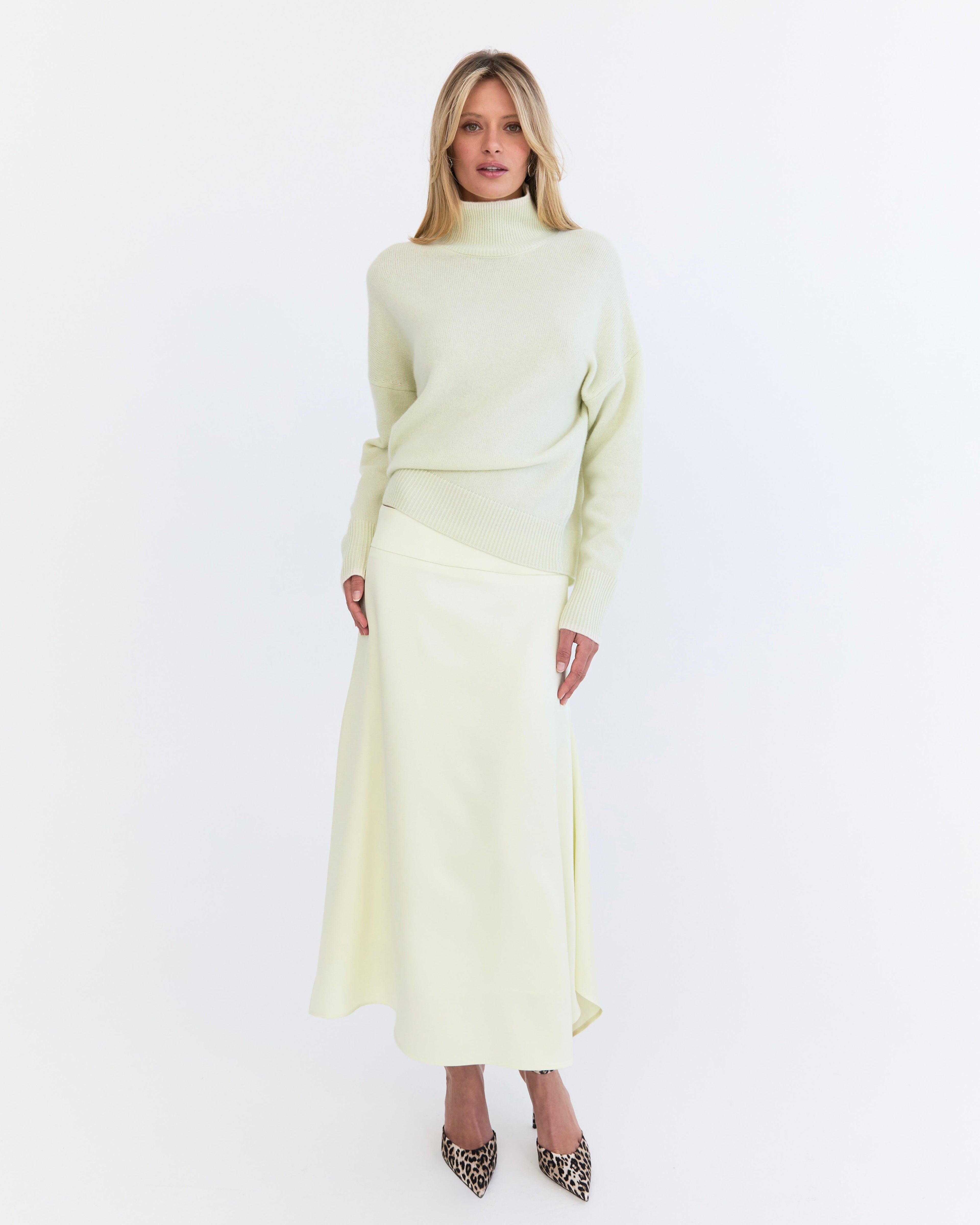 Chloe Cashmere Knit - Lime