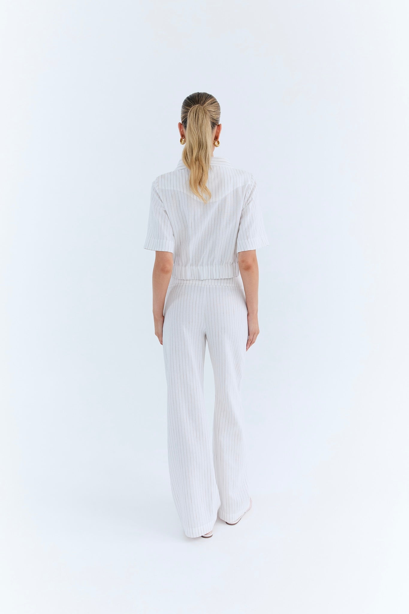 Niel Jacket - Linen Stripe