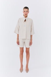 Audrey Jacket - Oat Linen