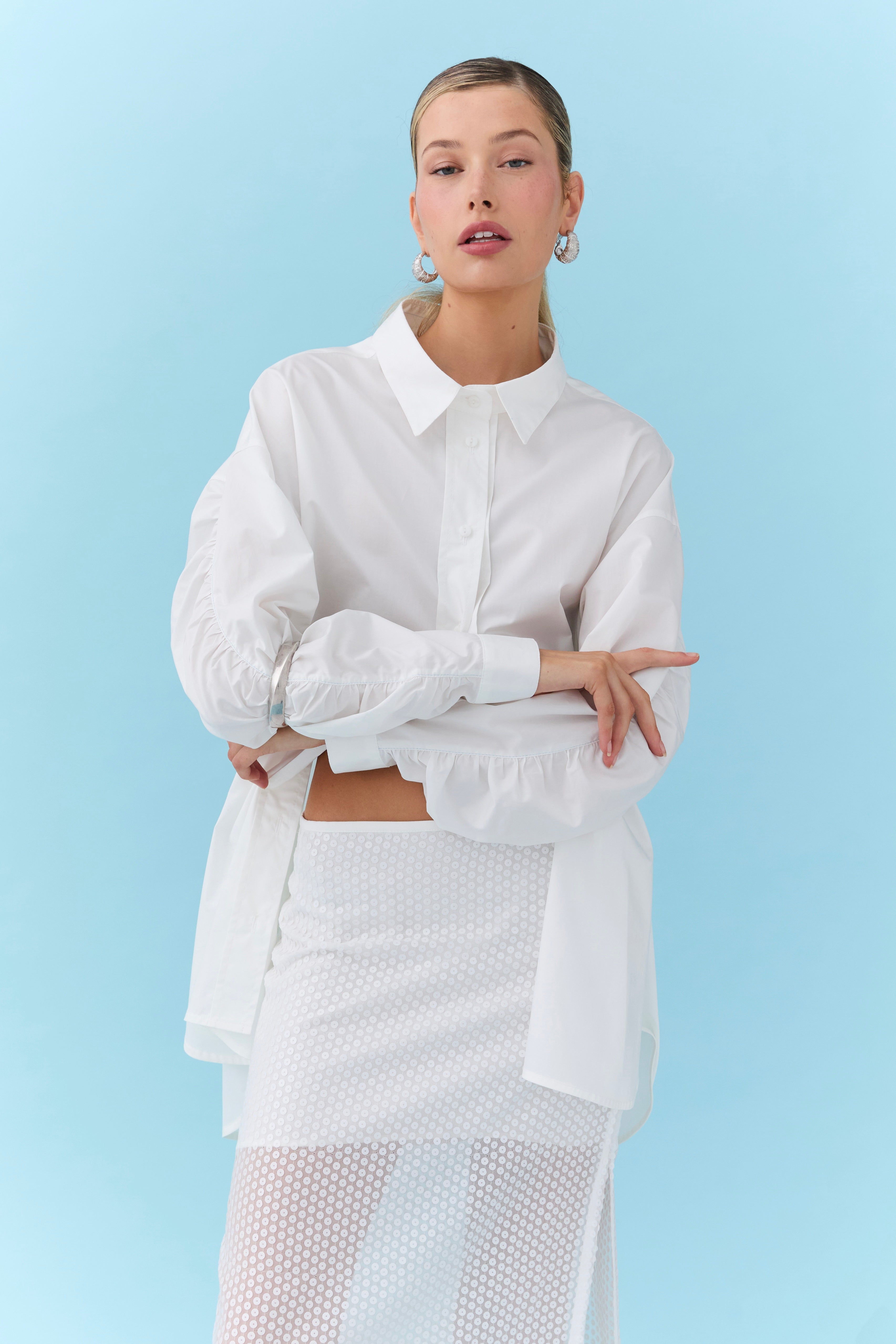 Monaco Skirt - White Sequence
