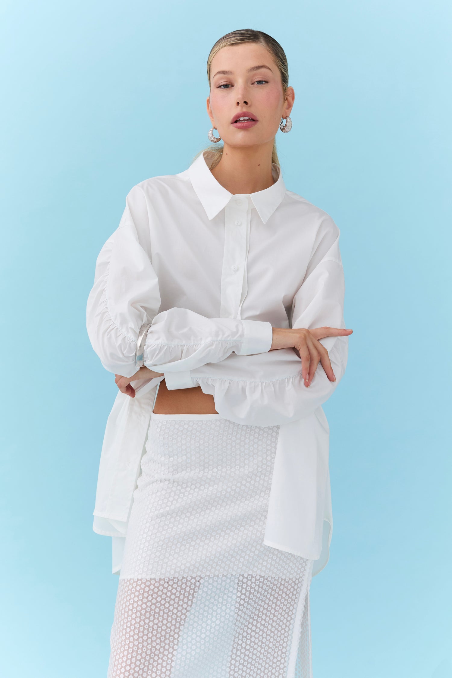 Monaco Skirt - White Sequence