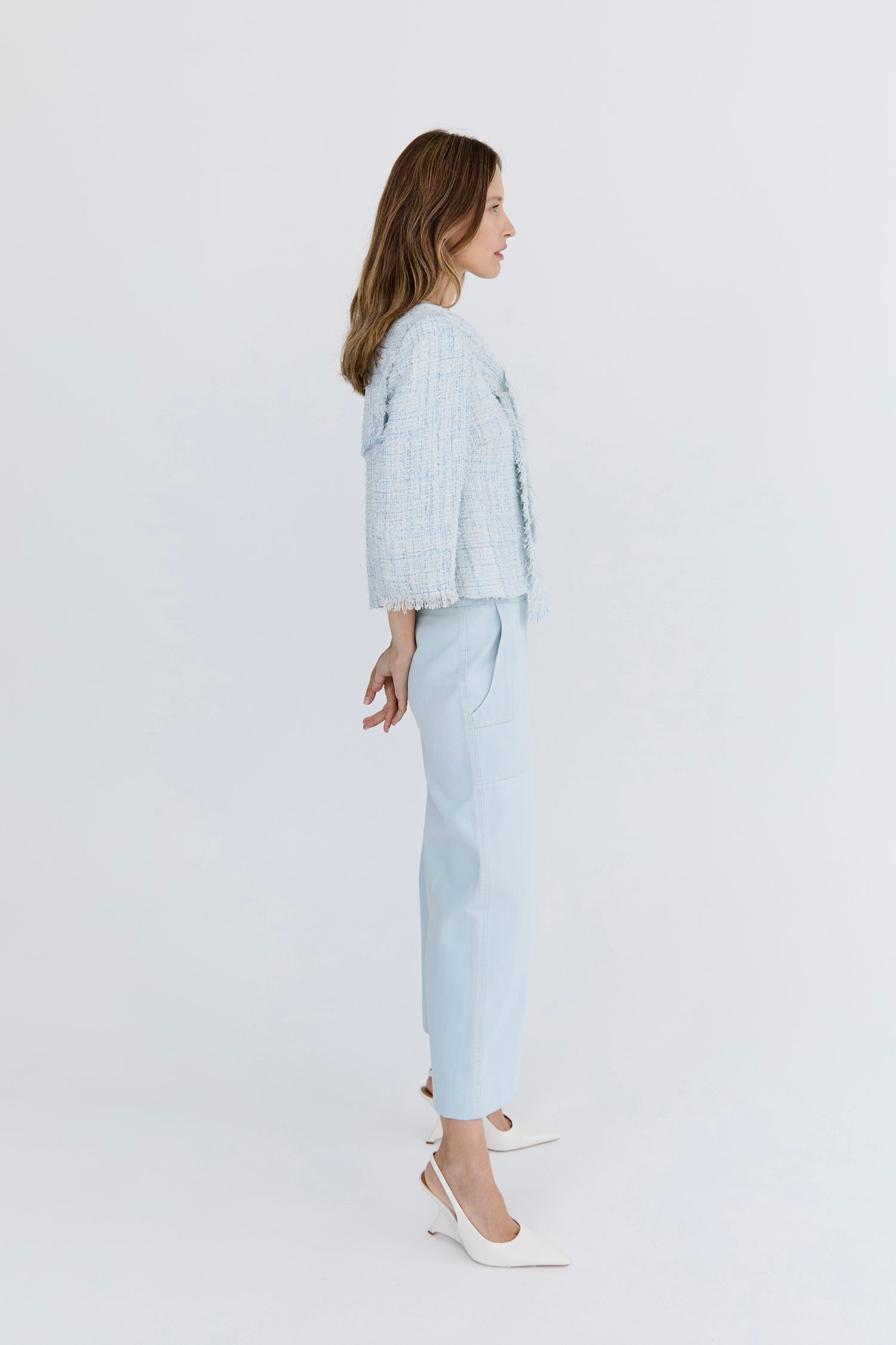 Marlene 4/8 Washed Denim Pant