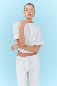 Niel Jacket - Linen Stripe