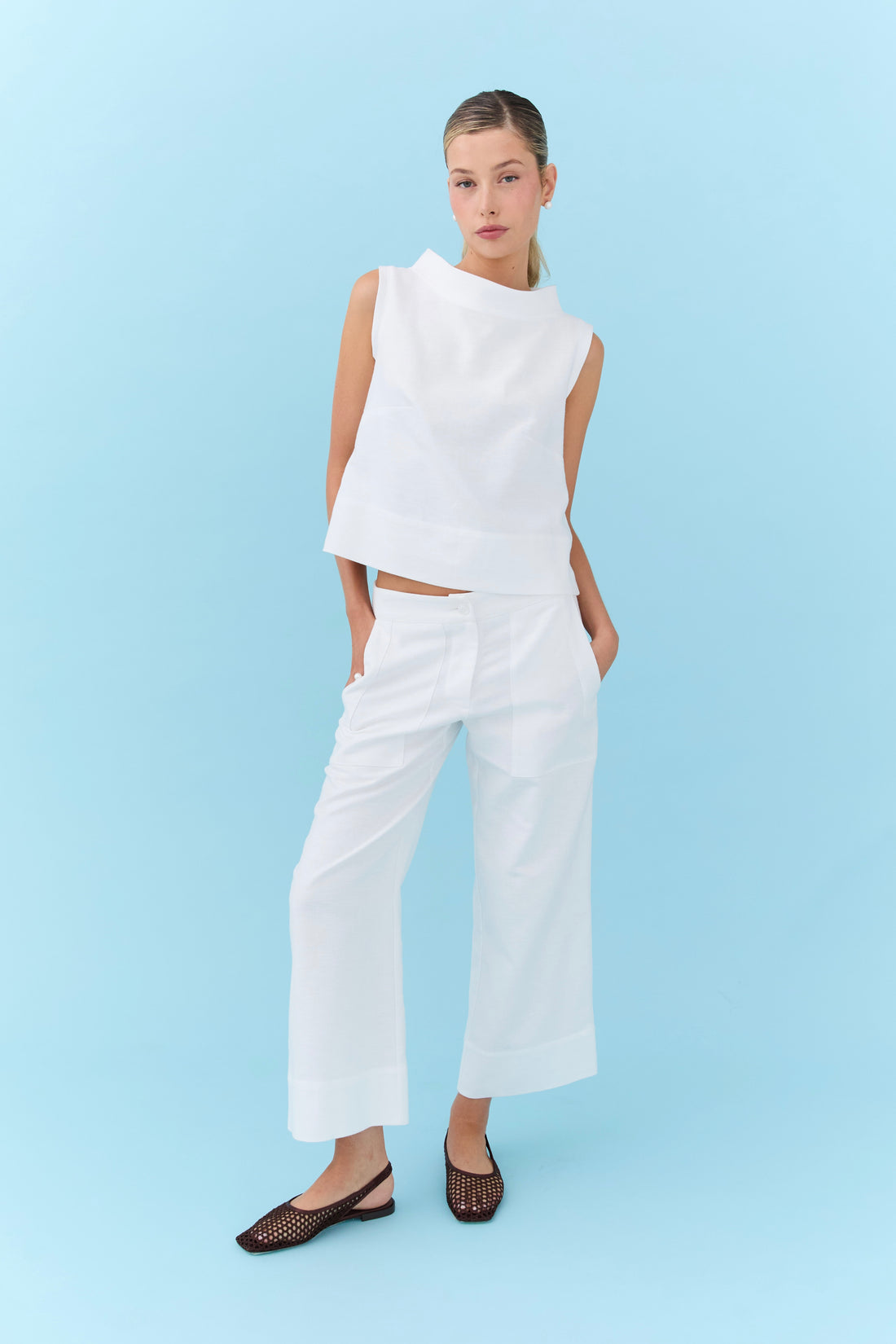 Vivian Top - White Drill