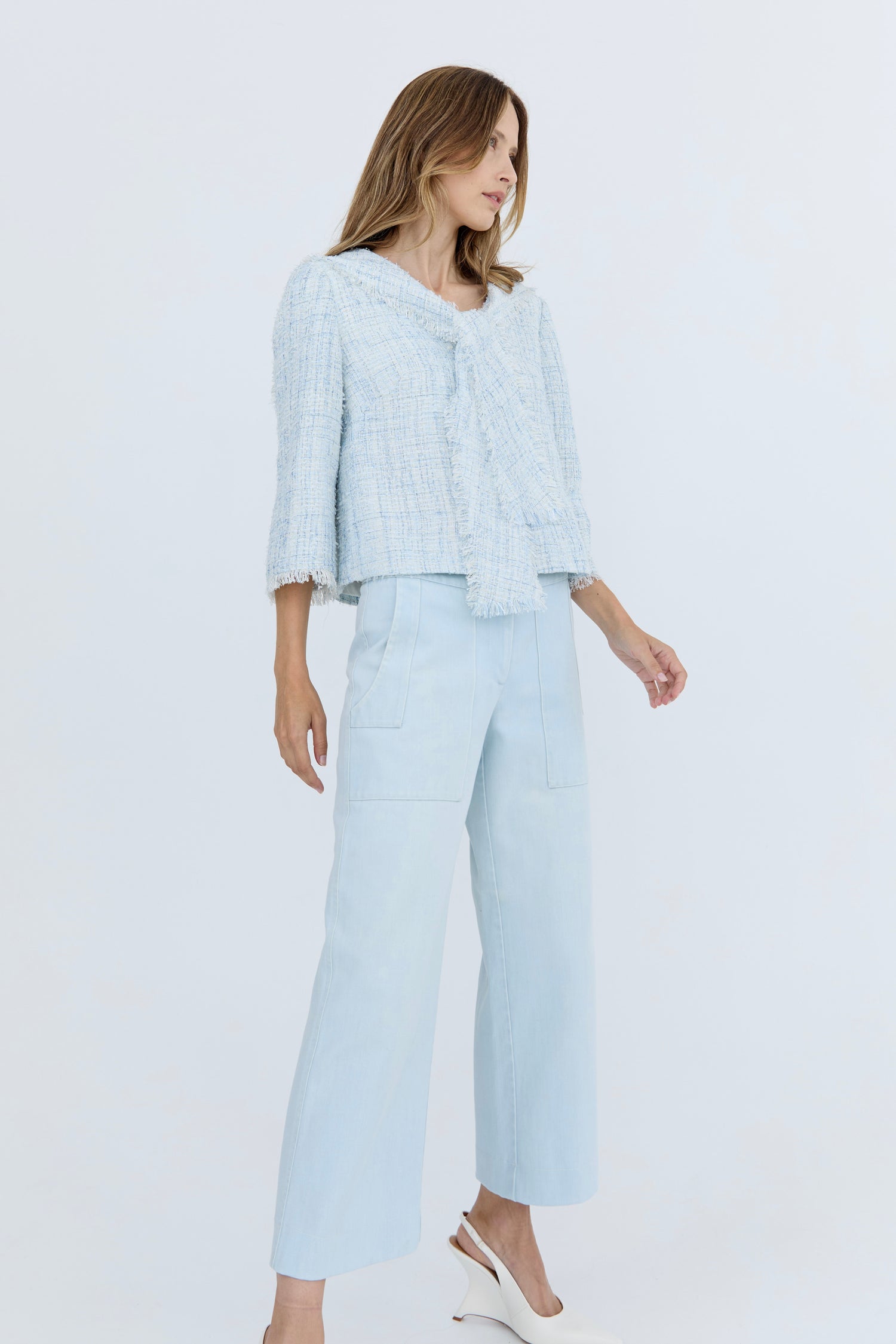 Marlene 4/8 Washed Denim Pant