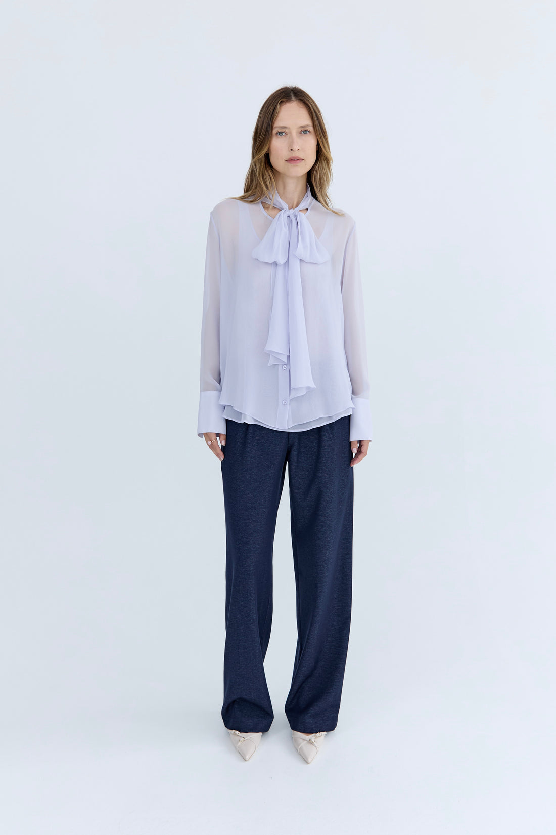 Elodie Silk Blouse - Lilac