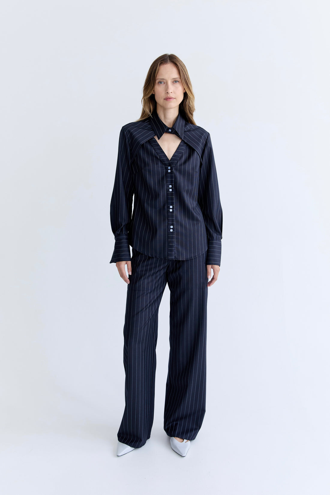 Francois Shirt - Navy Stripe