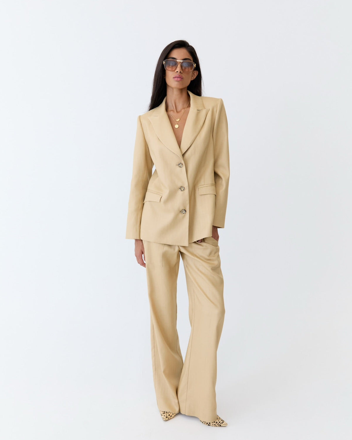 Marlene Pant - Caramel Herringbone