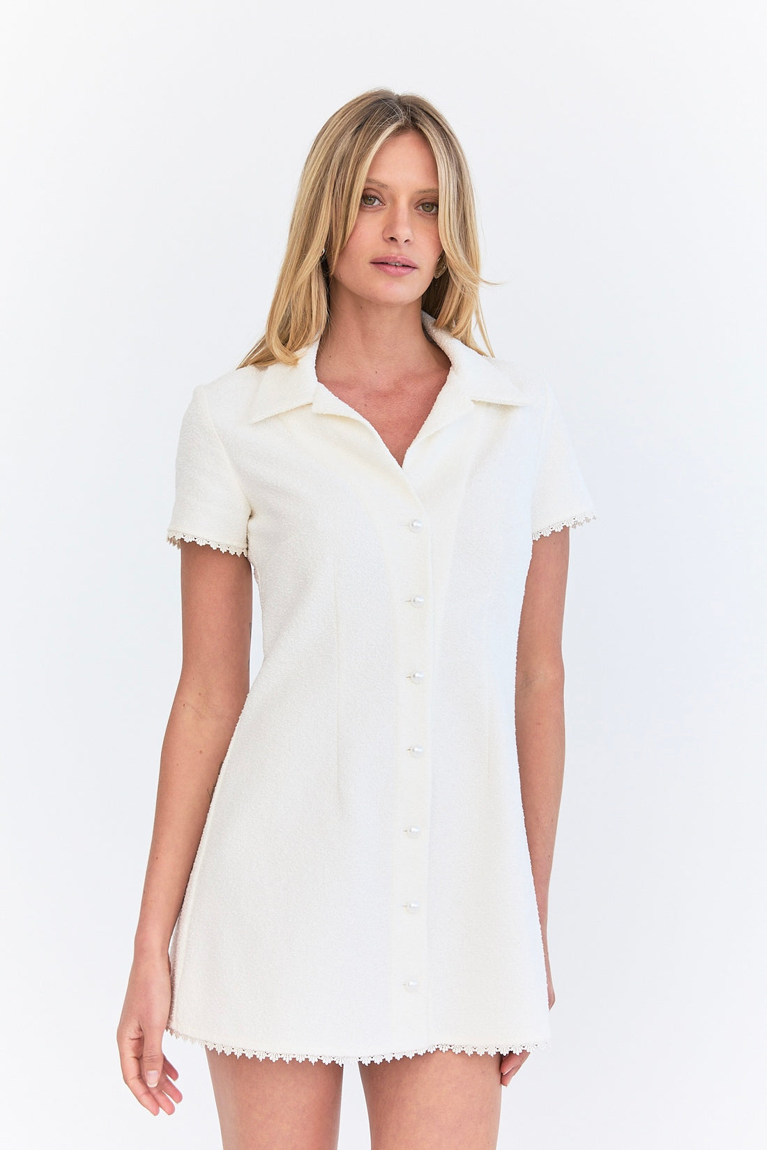 Gigi Dress - Ivory Boucle