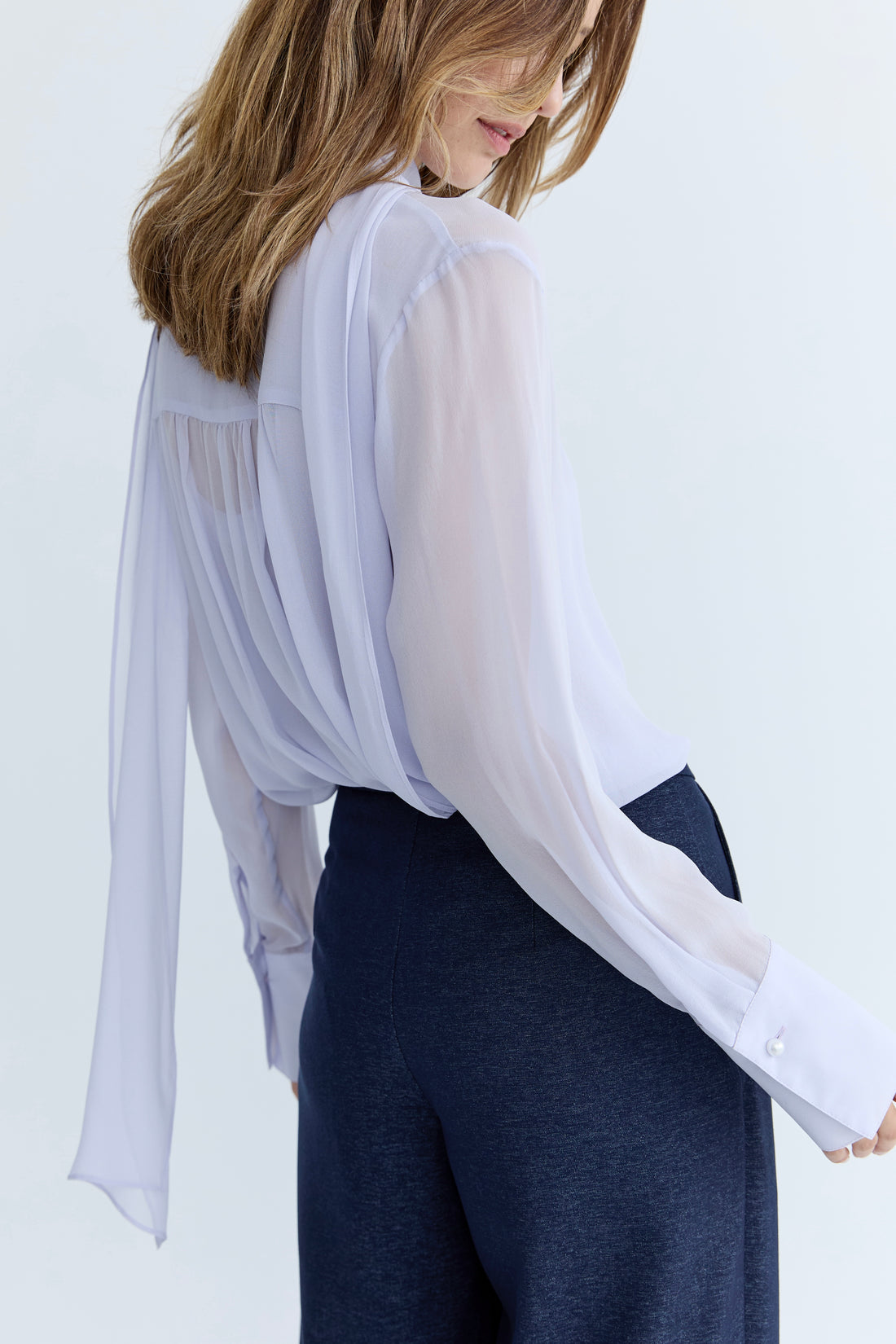 Elodie Silk Blouse - Lilac