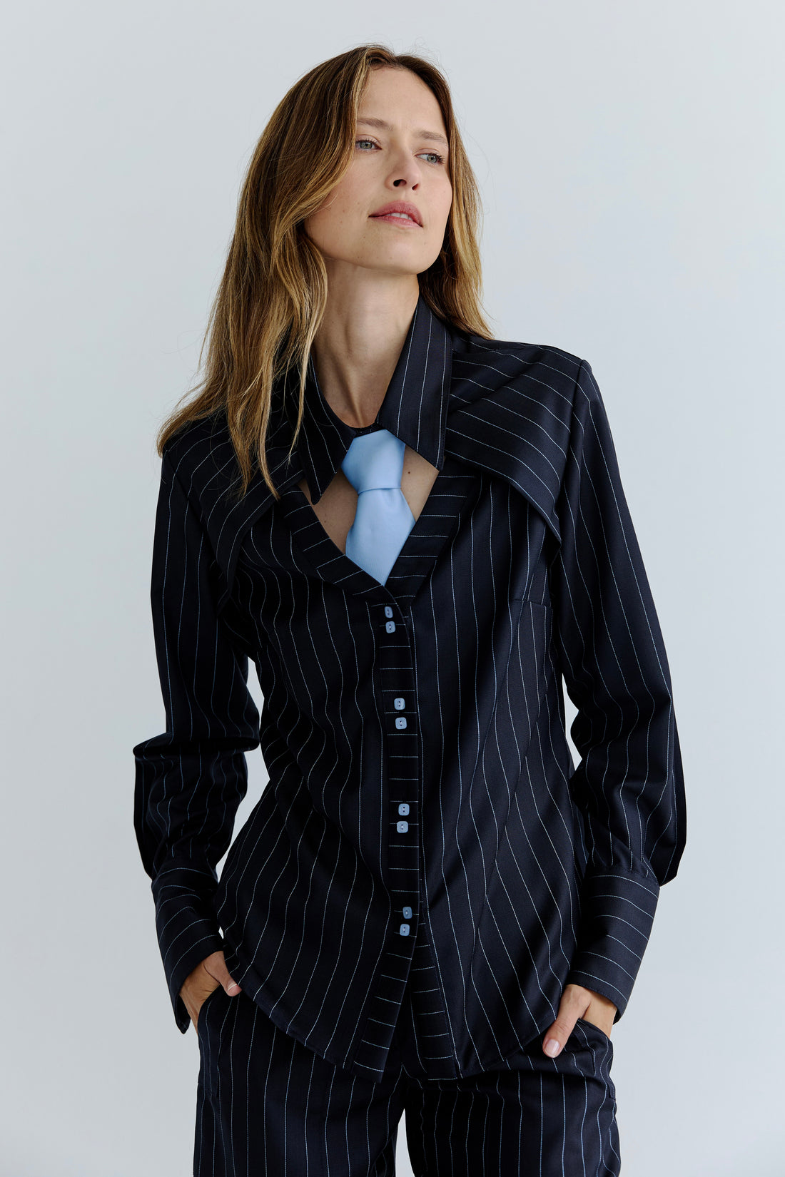 Francois Shirt - Navy Stripe