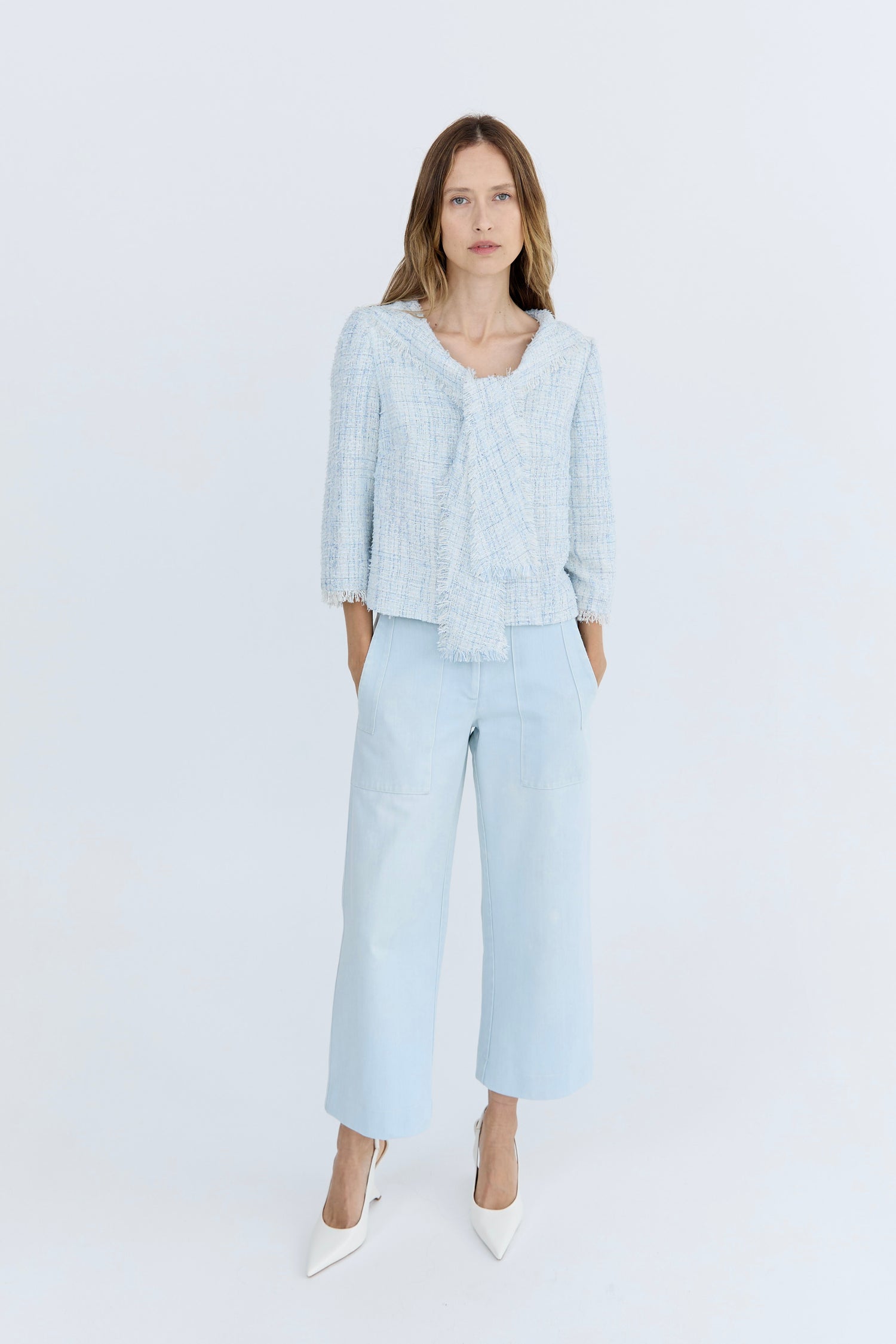 Marlene 4/8 Washed Denim Pant