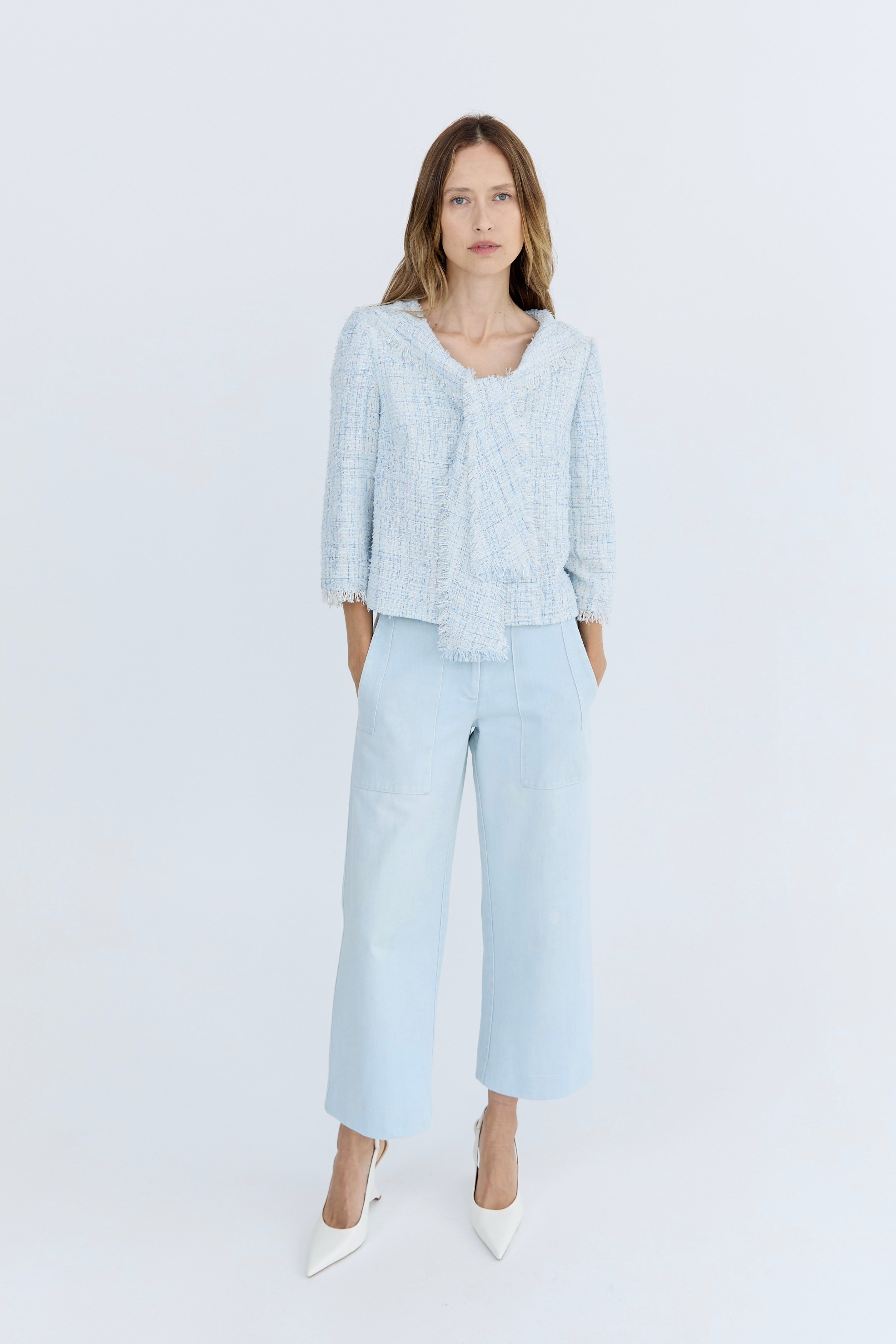 Marlene 4/8 Washed Denim Pant