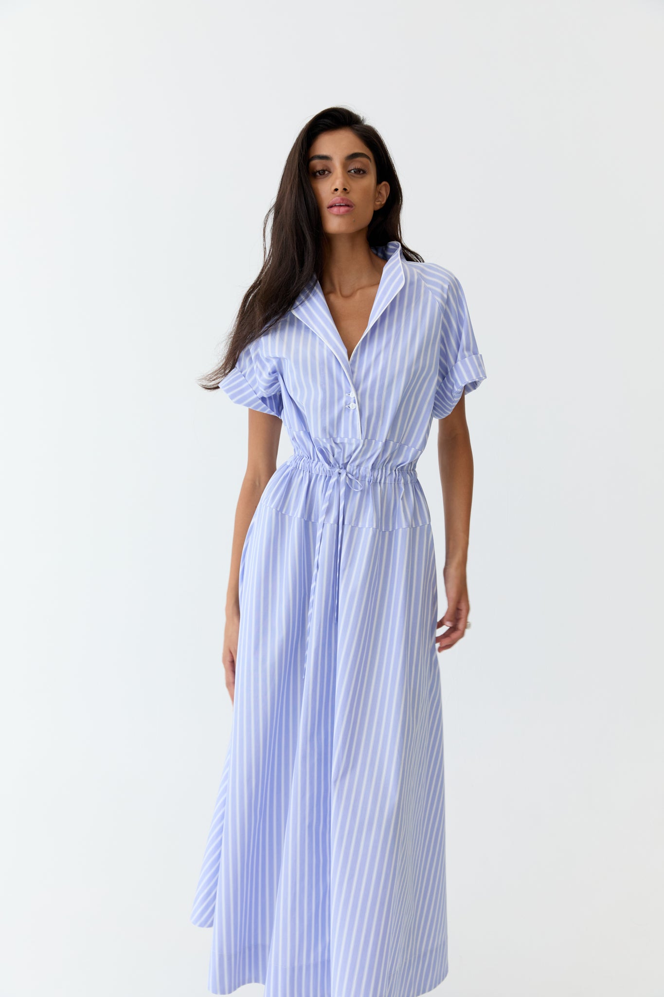 Esme Dress - Blue Stripe