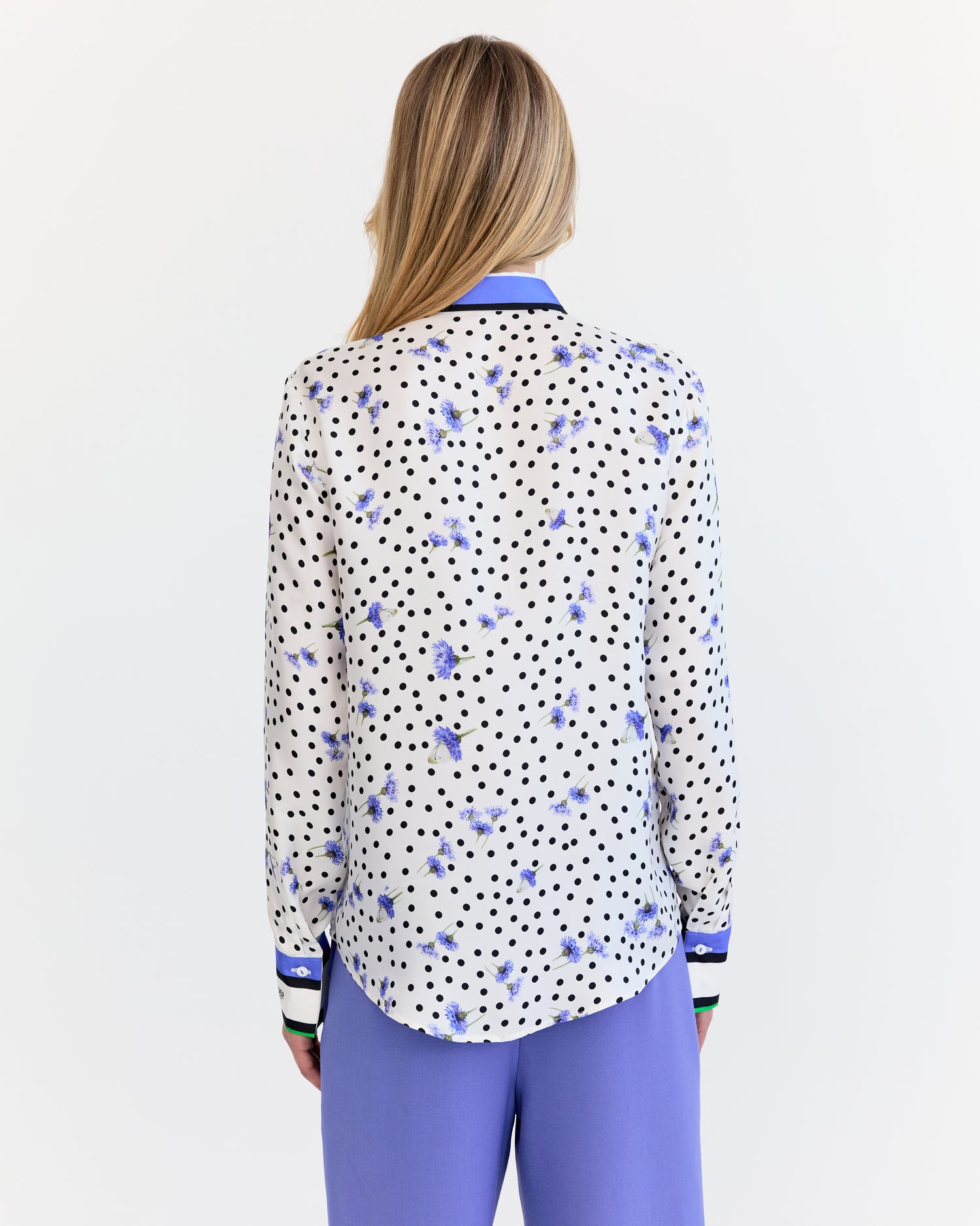 Teres Silk Shirt - Polka Dot Silk