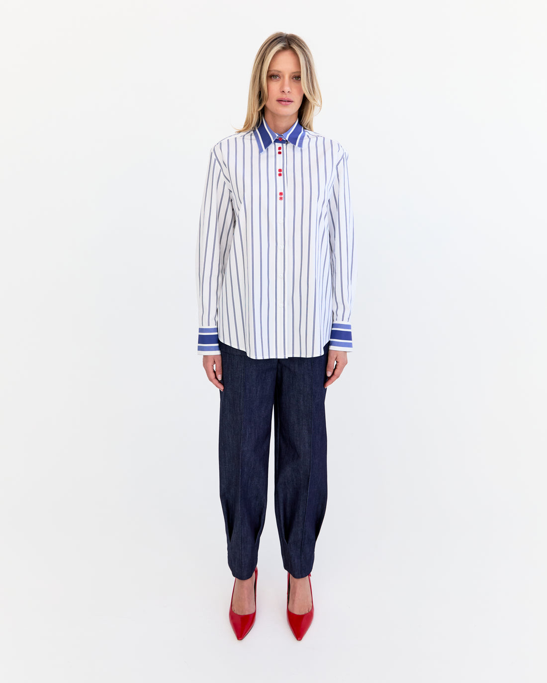 Belle Shirt - Blue Stripe