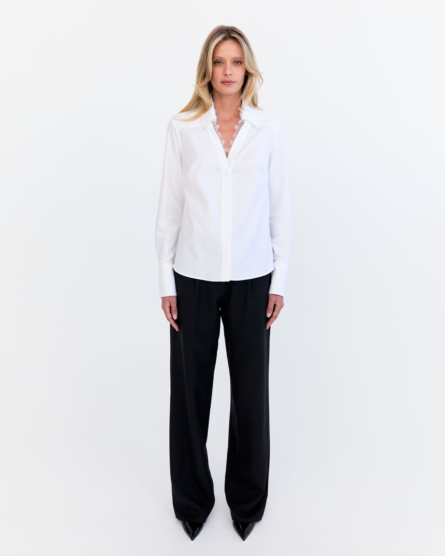 Shantal Lace Shirt - White