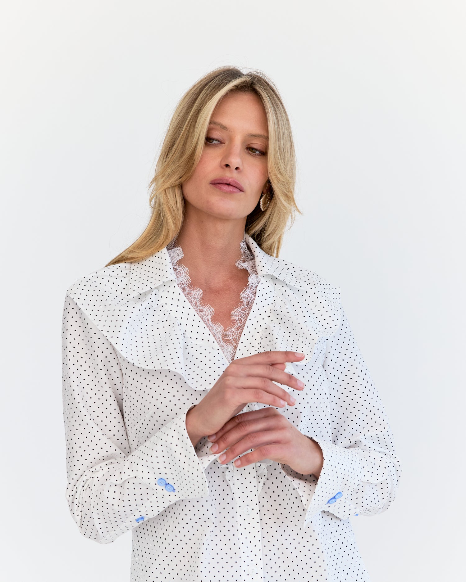 Shantal Frill Shirt - Polka Dot