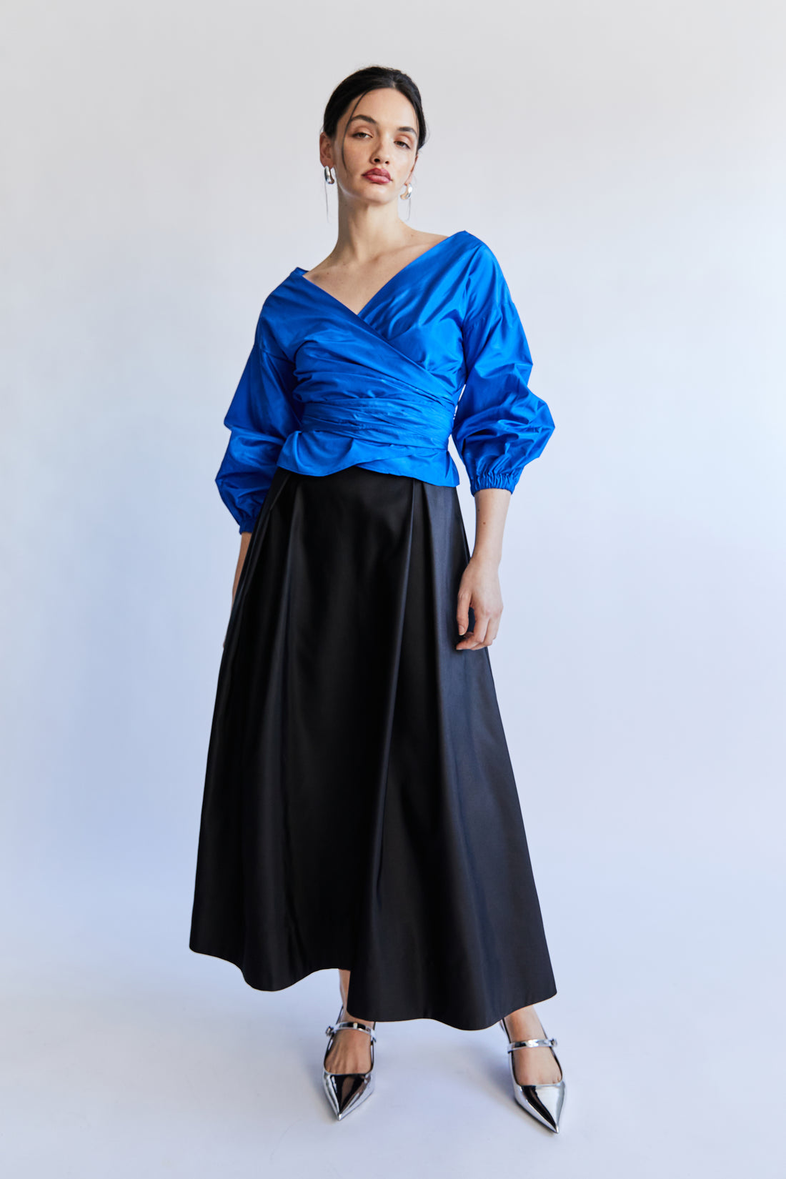Antonette Blouse - Cobalt Silk