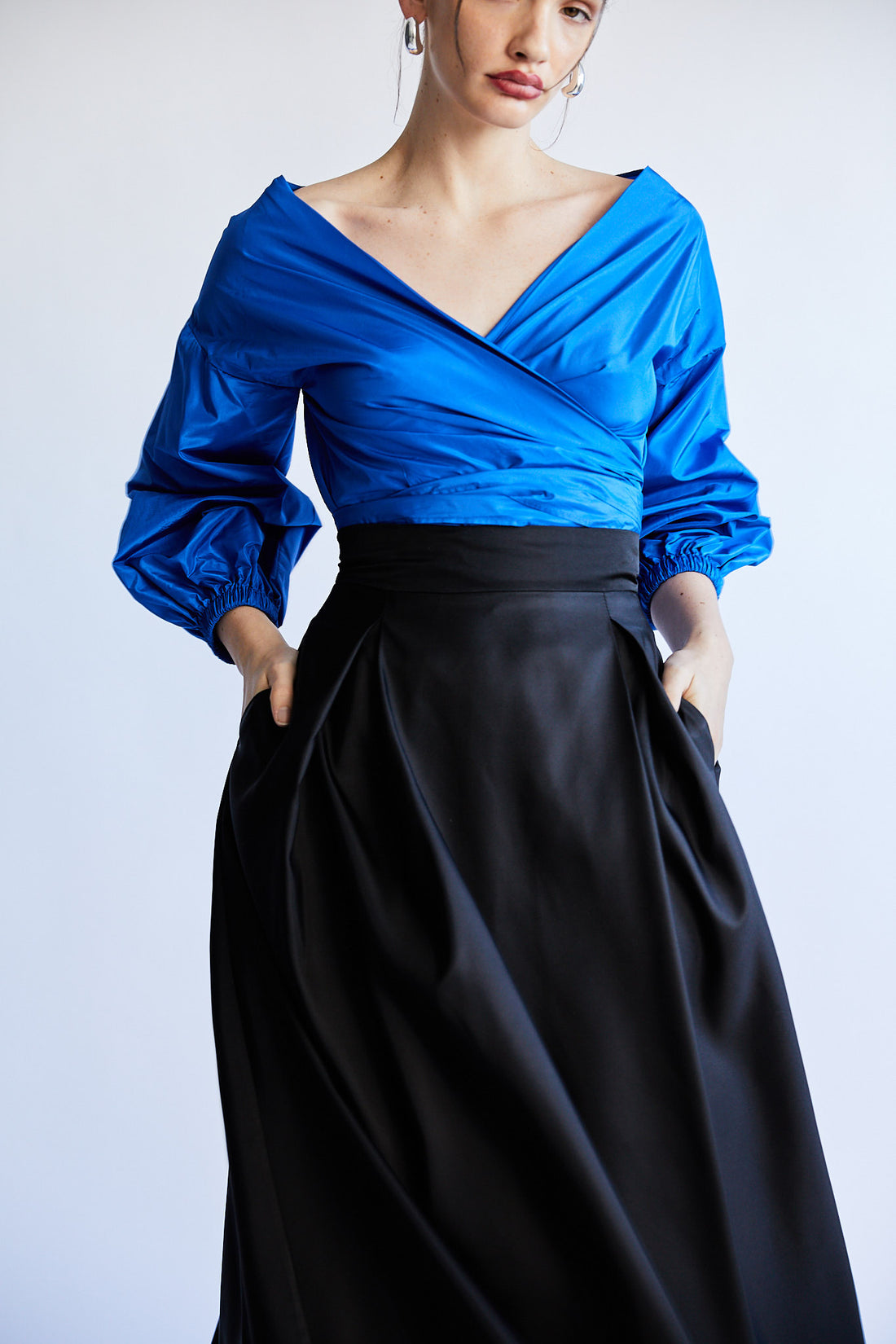 Antonette Blouse - Cobalt Silk