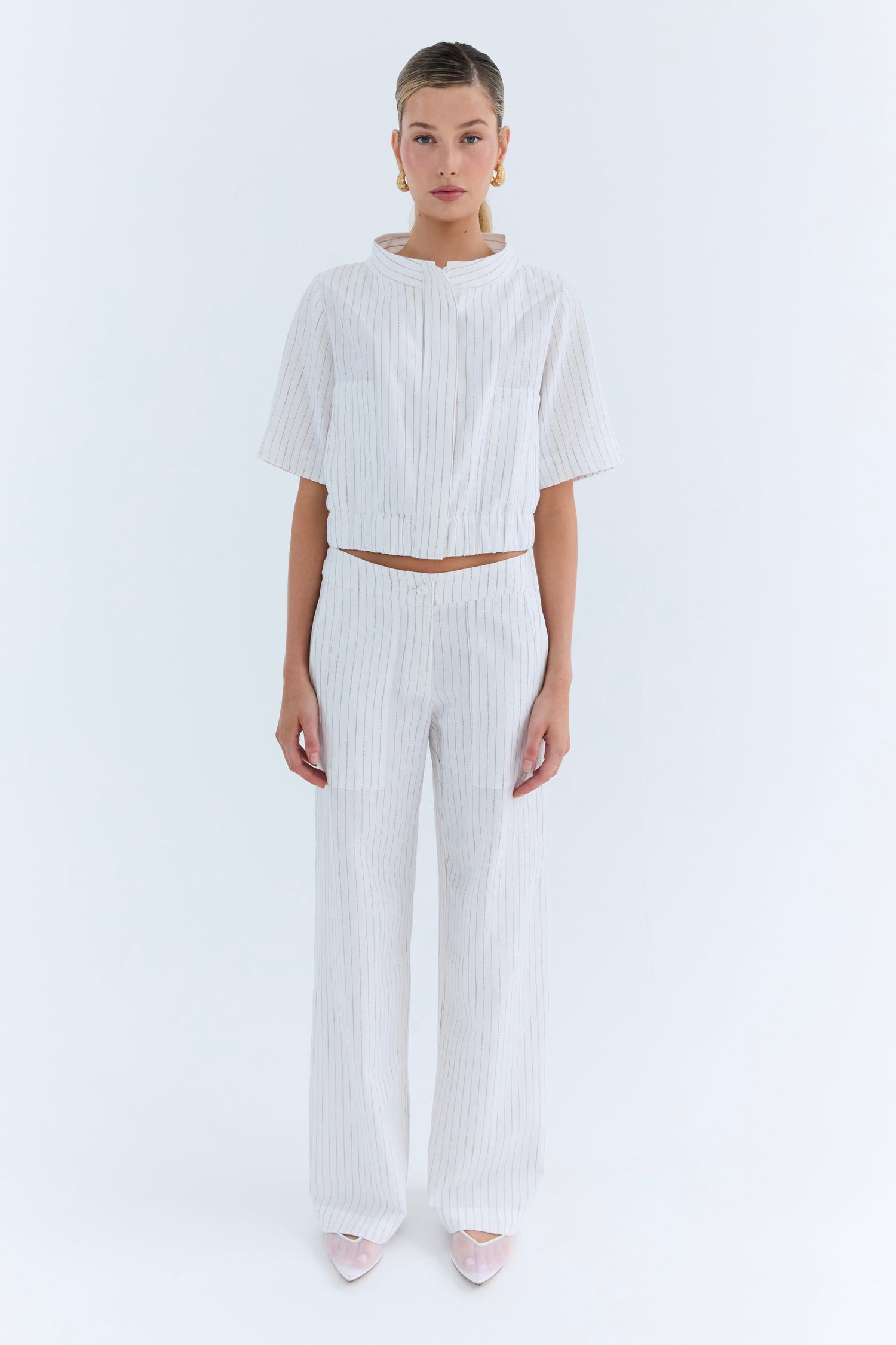 Niel Jacket - Linen Stripe