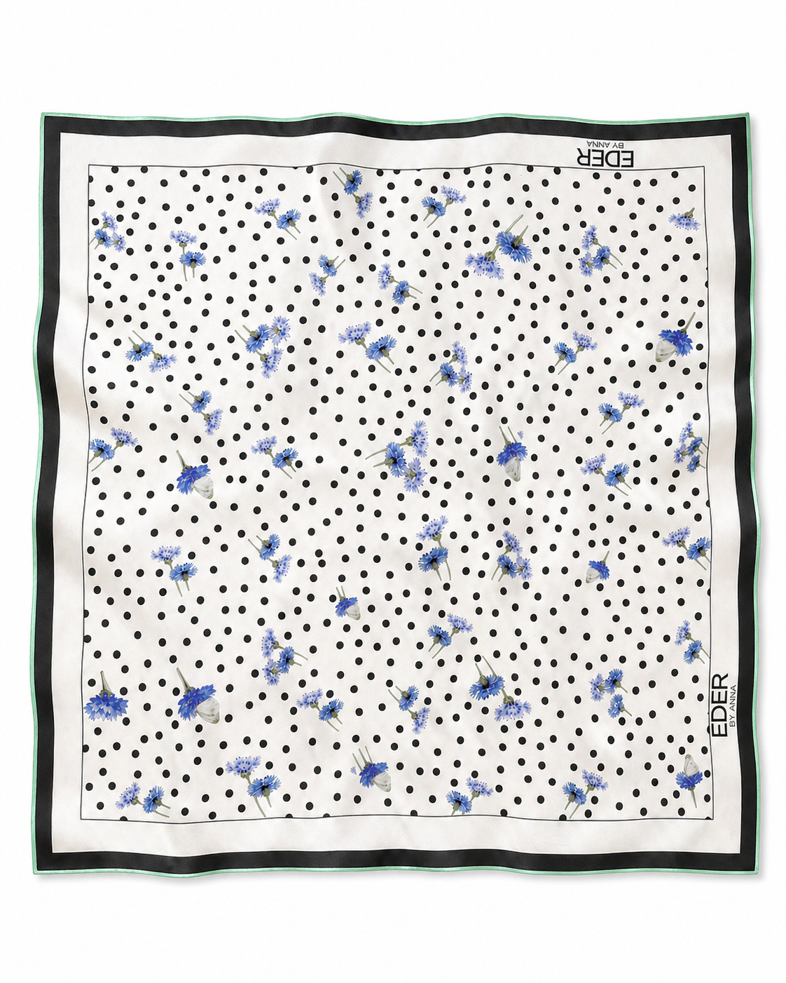 Fleur Silk Square Scarf - Polka Dot