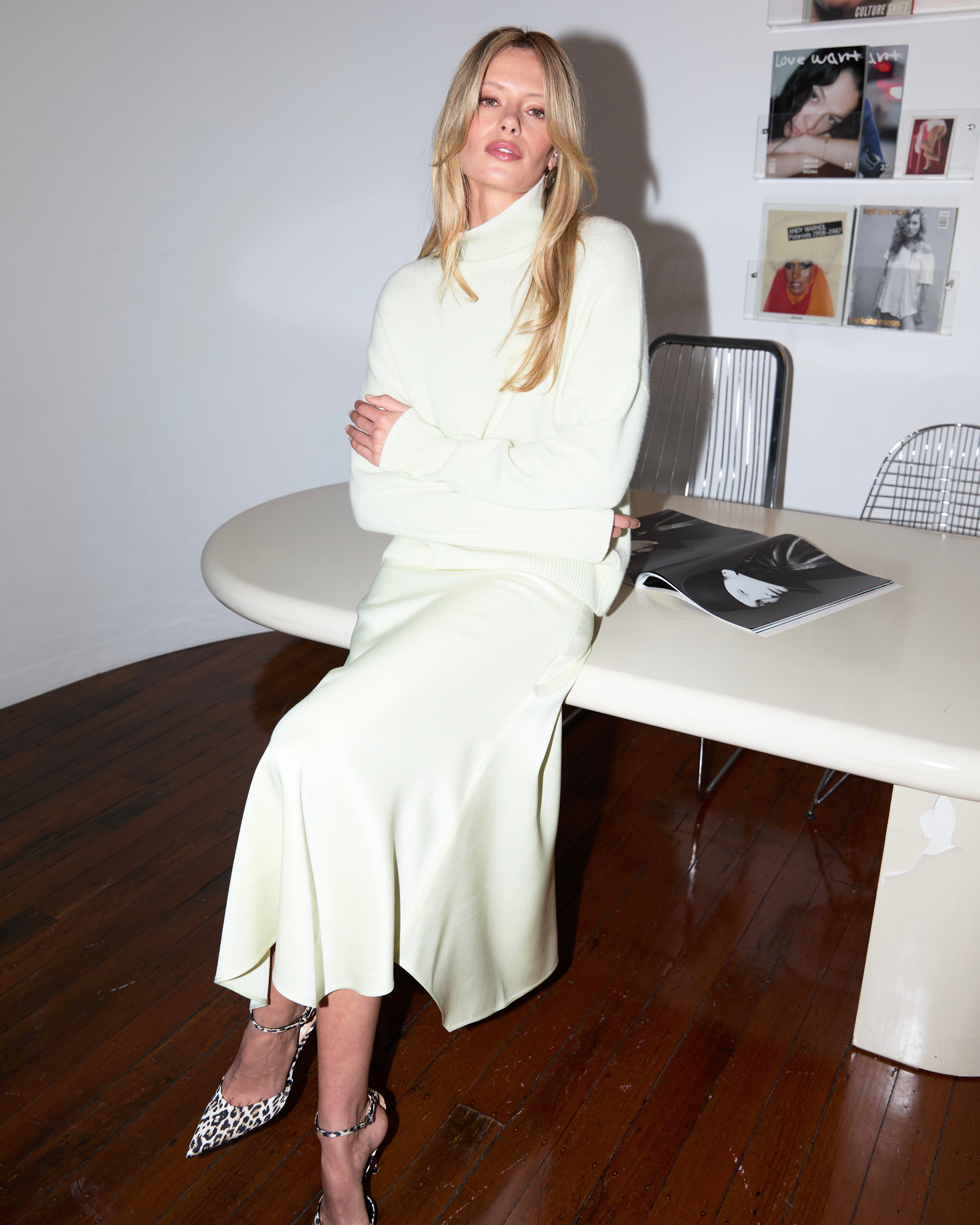 Chloe Cashmere Knit - Lime