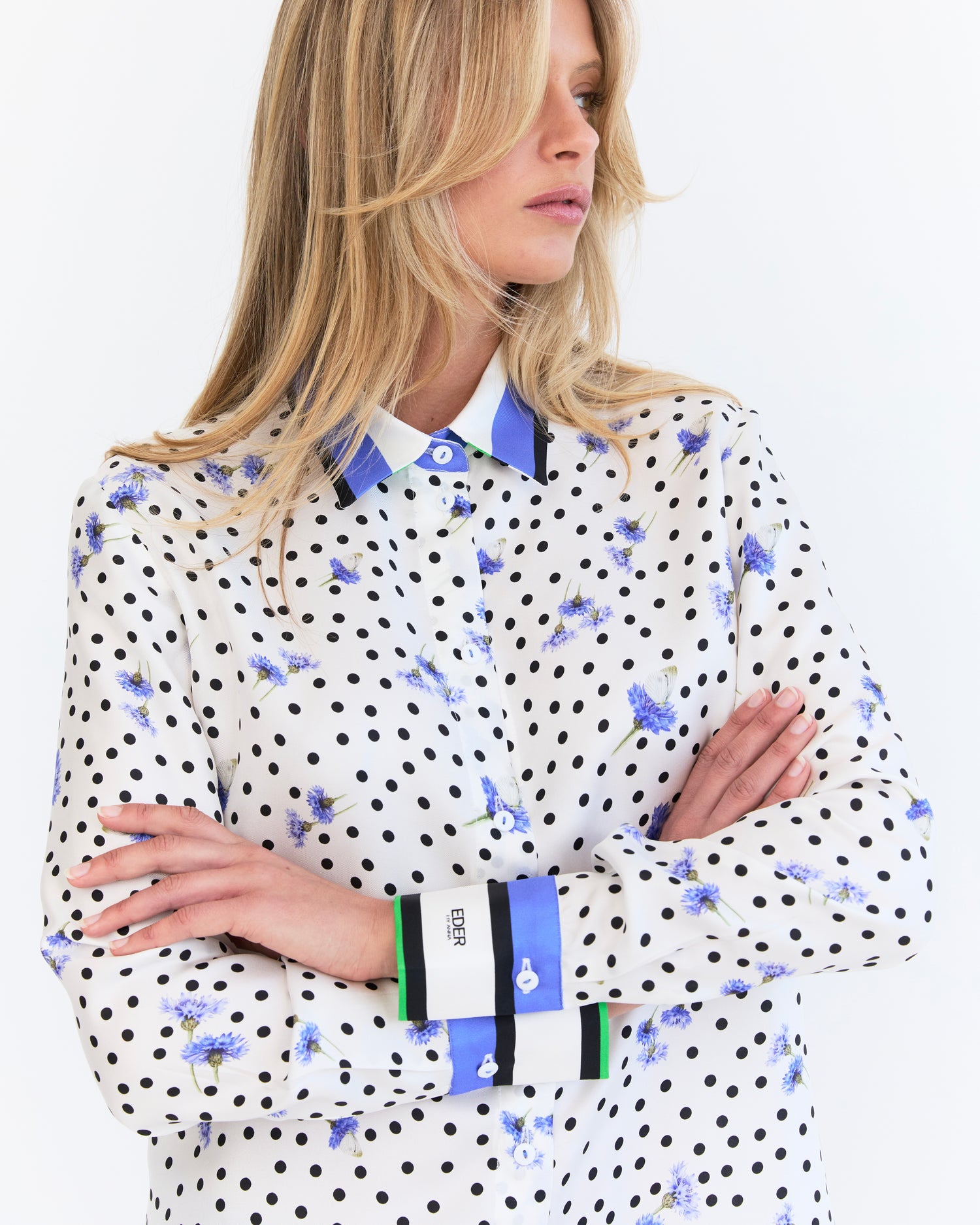 Teres Silk Shirt - Polka Dot Silk