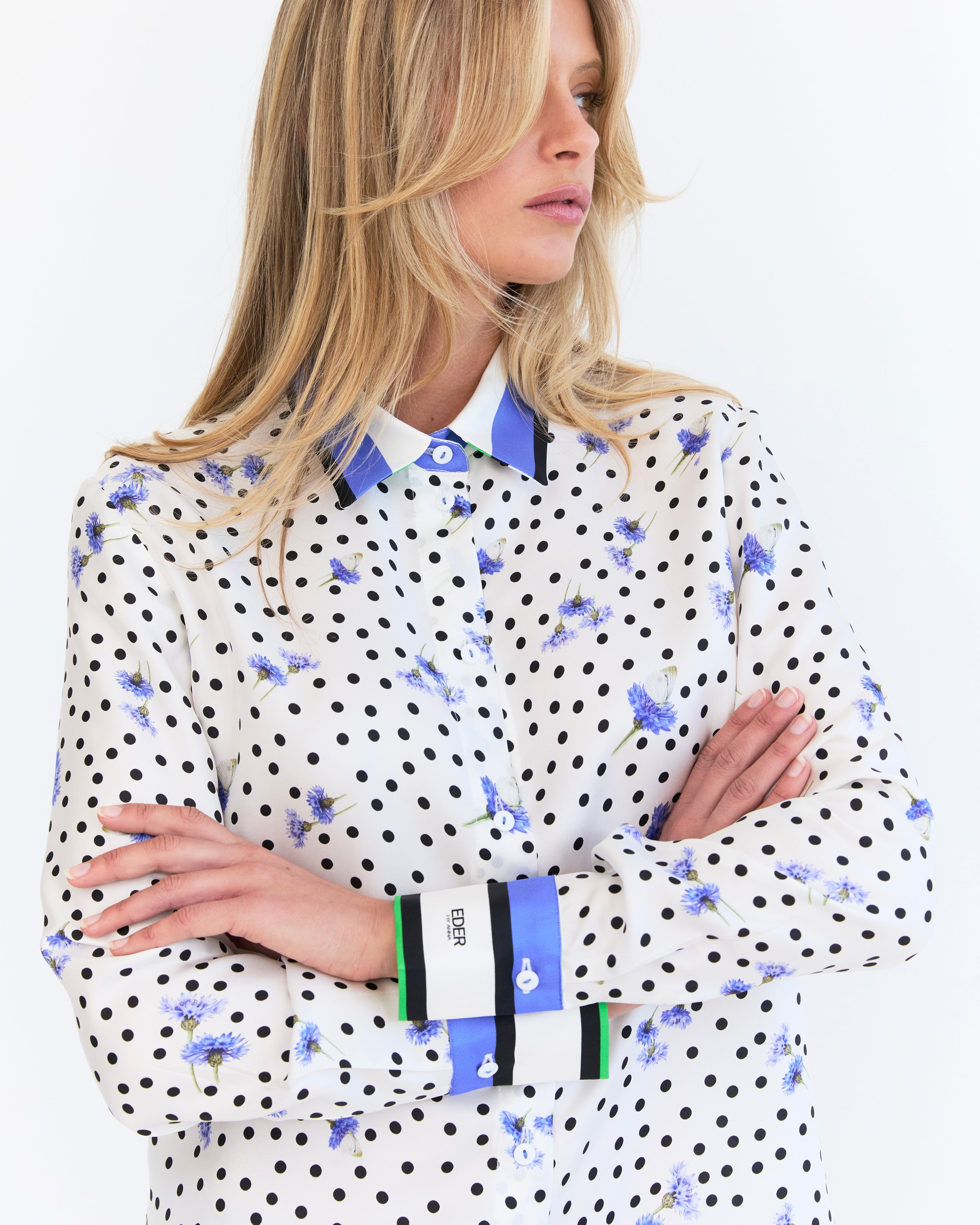 Teres Silk Shirt - Polka Dot Silk