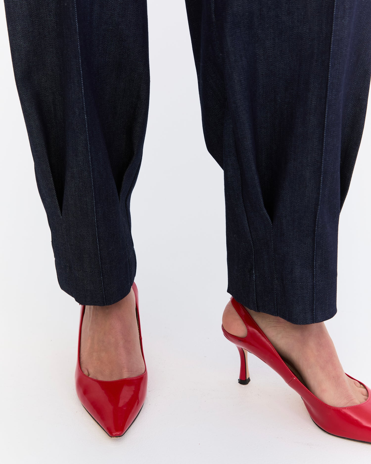 Genevieve Barrel Leg Jean - Navy Denim