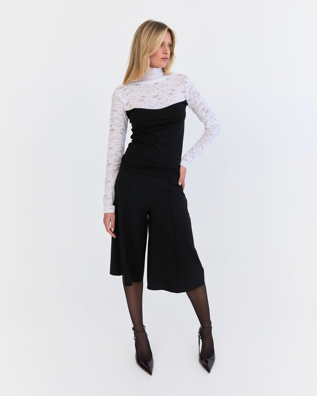 Josephine Tailored Suit Short - Black Wool