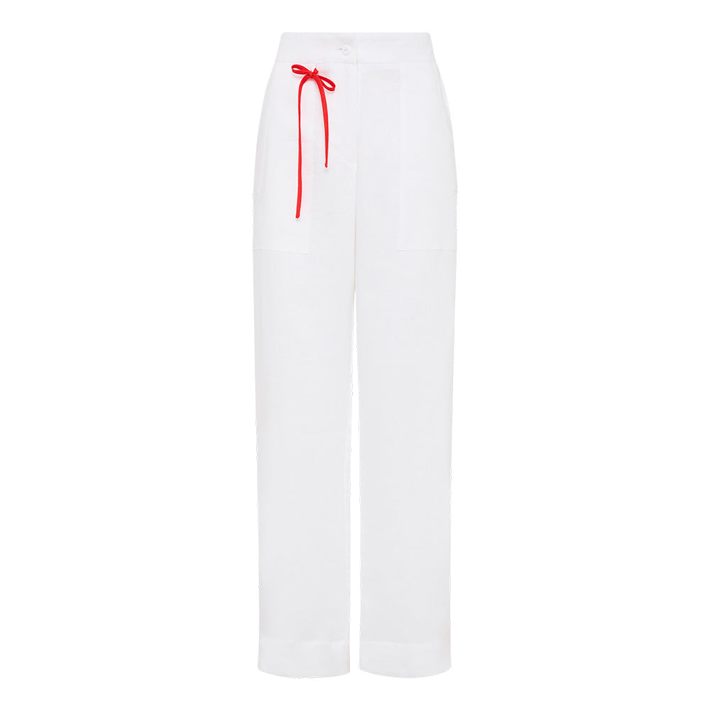 Marlene Pant - White Linen