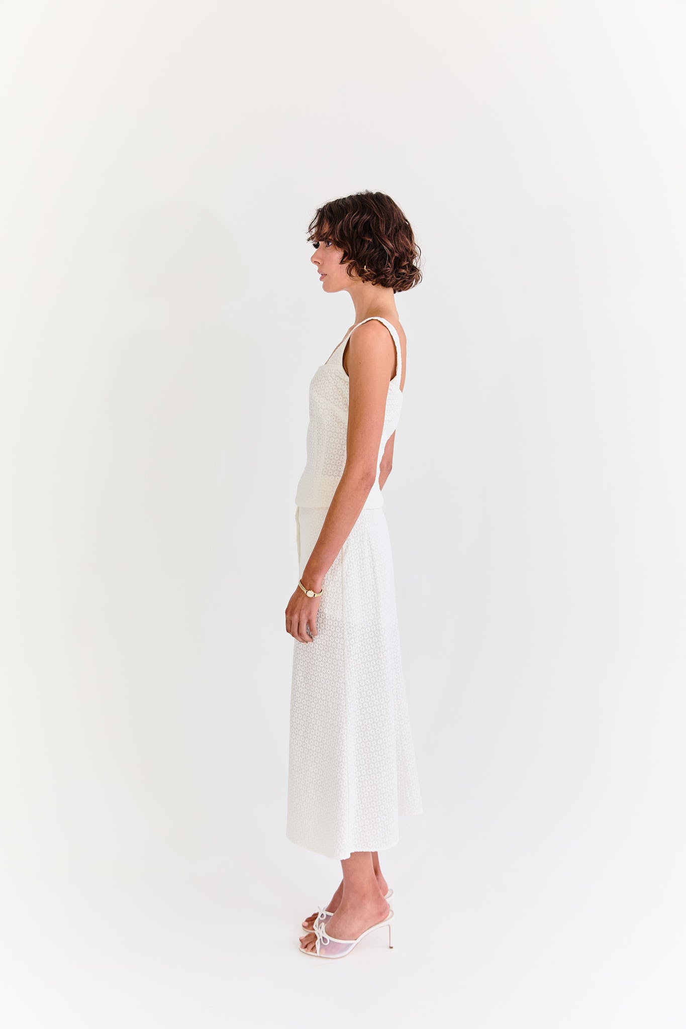 Joanne Skirt - White Anglaise